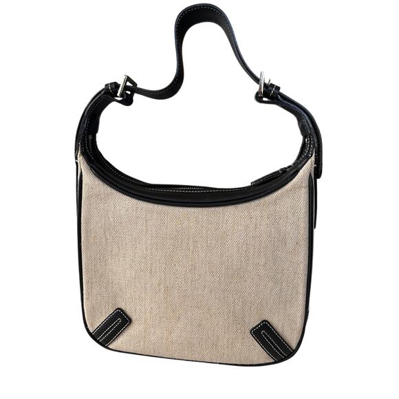 Vintage Burberry Nova Check Canvas Shoulder Bag w/Leather Trim - Picture 7 of 9